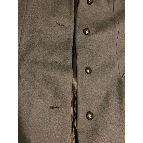 Vintage CBV Karlskrona Swedish Military Grey  Wool Hooded Coat Overcoat 40 - Picture 8 of 16